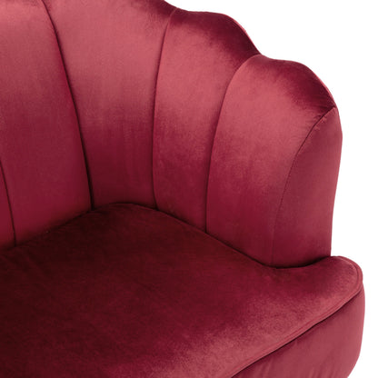 76.25 Velvet Channel Stitching 3-seater Sofa with Metal Legs for Living Room