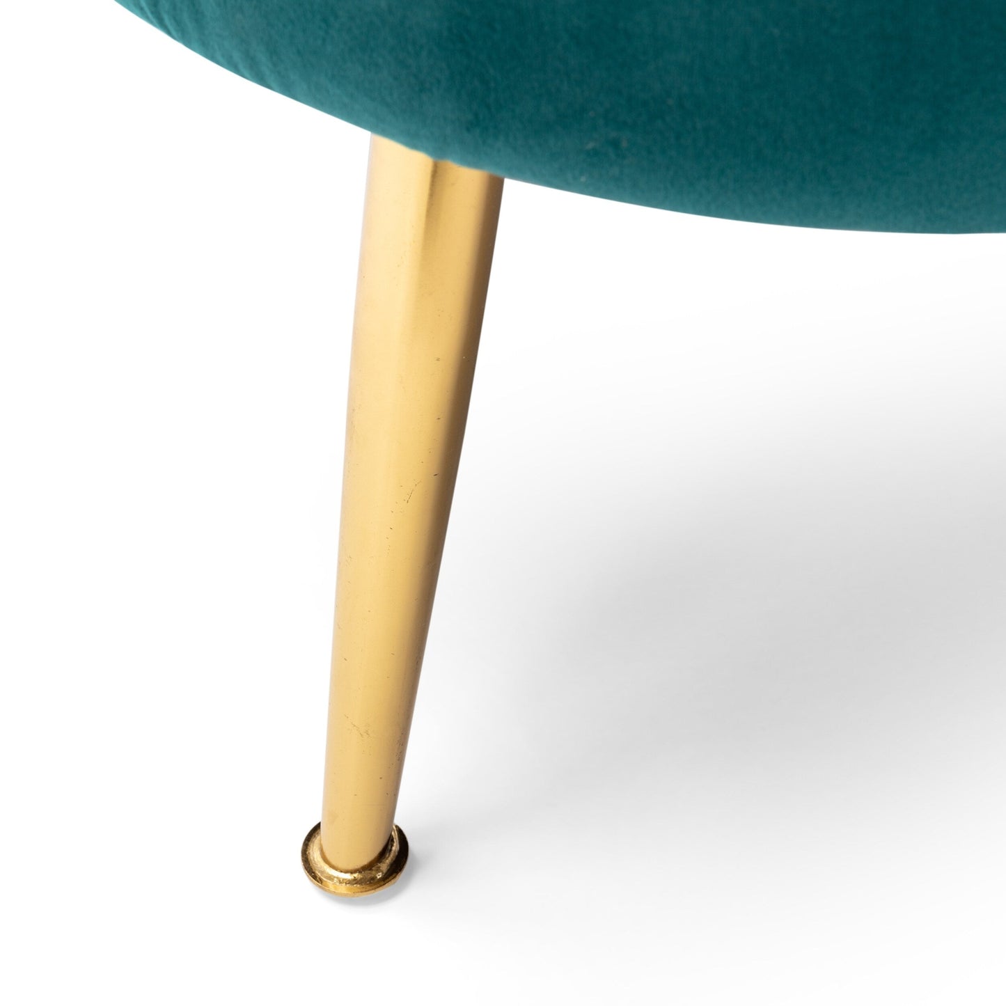76.25 Velvet Channel Stitching 3-seater Sofa with Metal Legs for Living Room