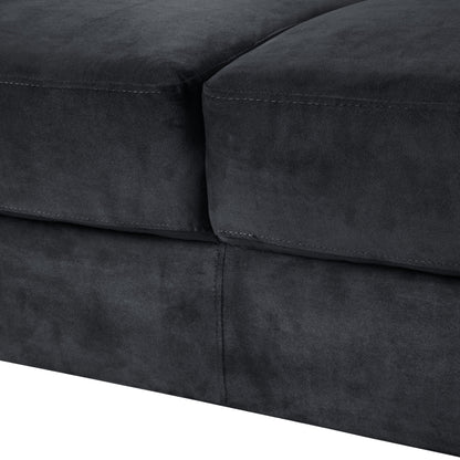 76.7 Velvet 3-seater Sofa with Sturdy Hardwood Frame and Highly Elastic Foam for Living Room