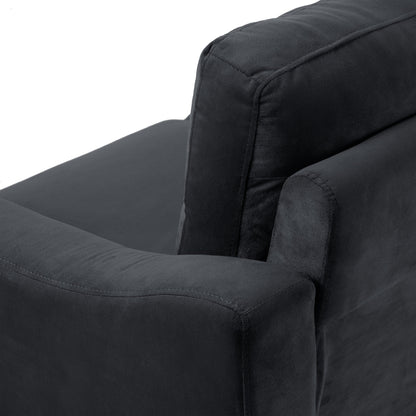 76.7 Velvet 3-seater Sofa with Sturdy Hardwood Frame and Highly Elastic Foam for Living Room