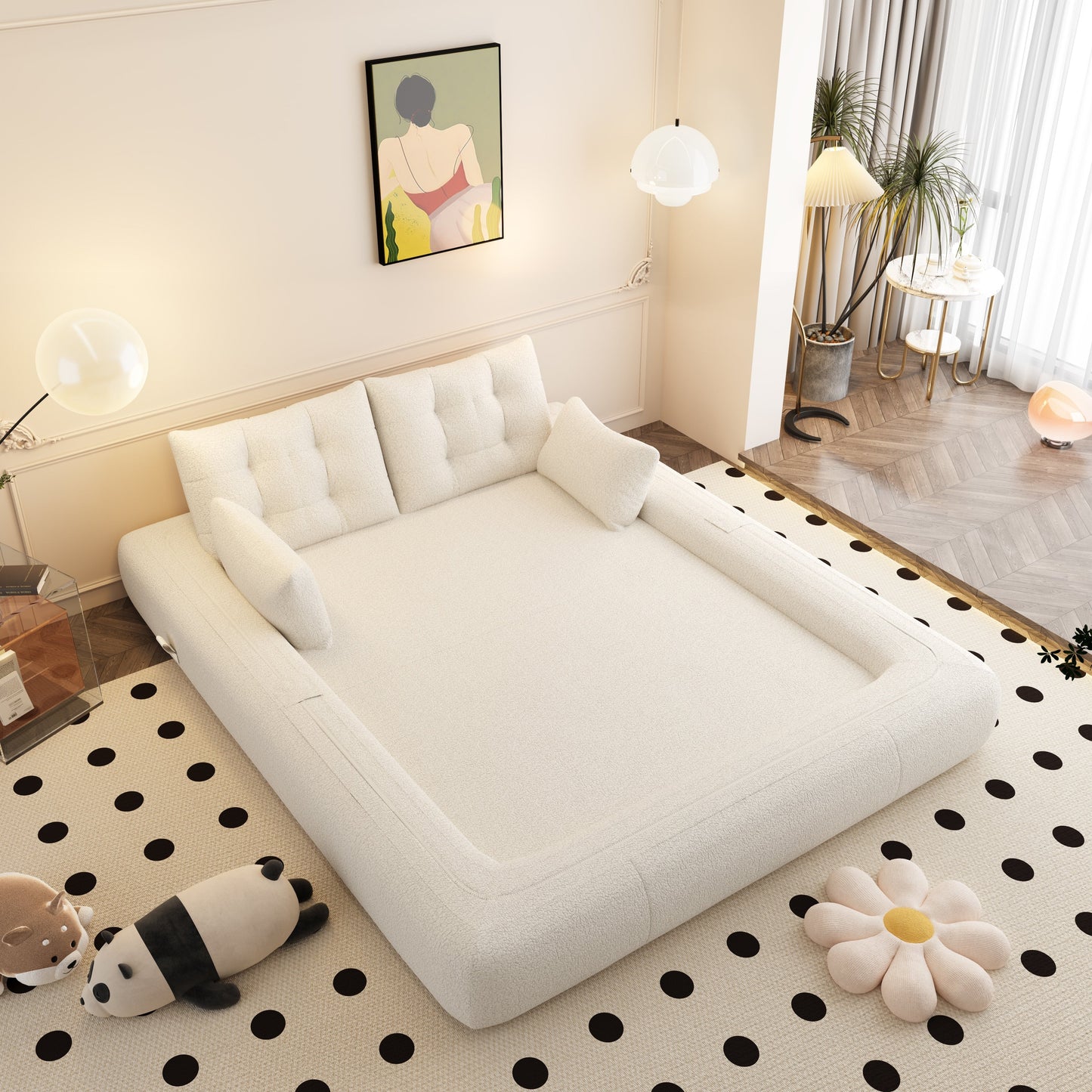 78.7 Human Dog Bed, Lazy Sofa Couch, 3-in-1 Foldable Sofa Bed