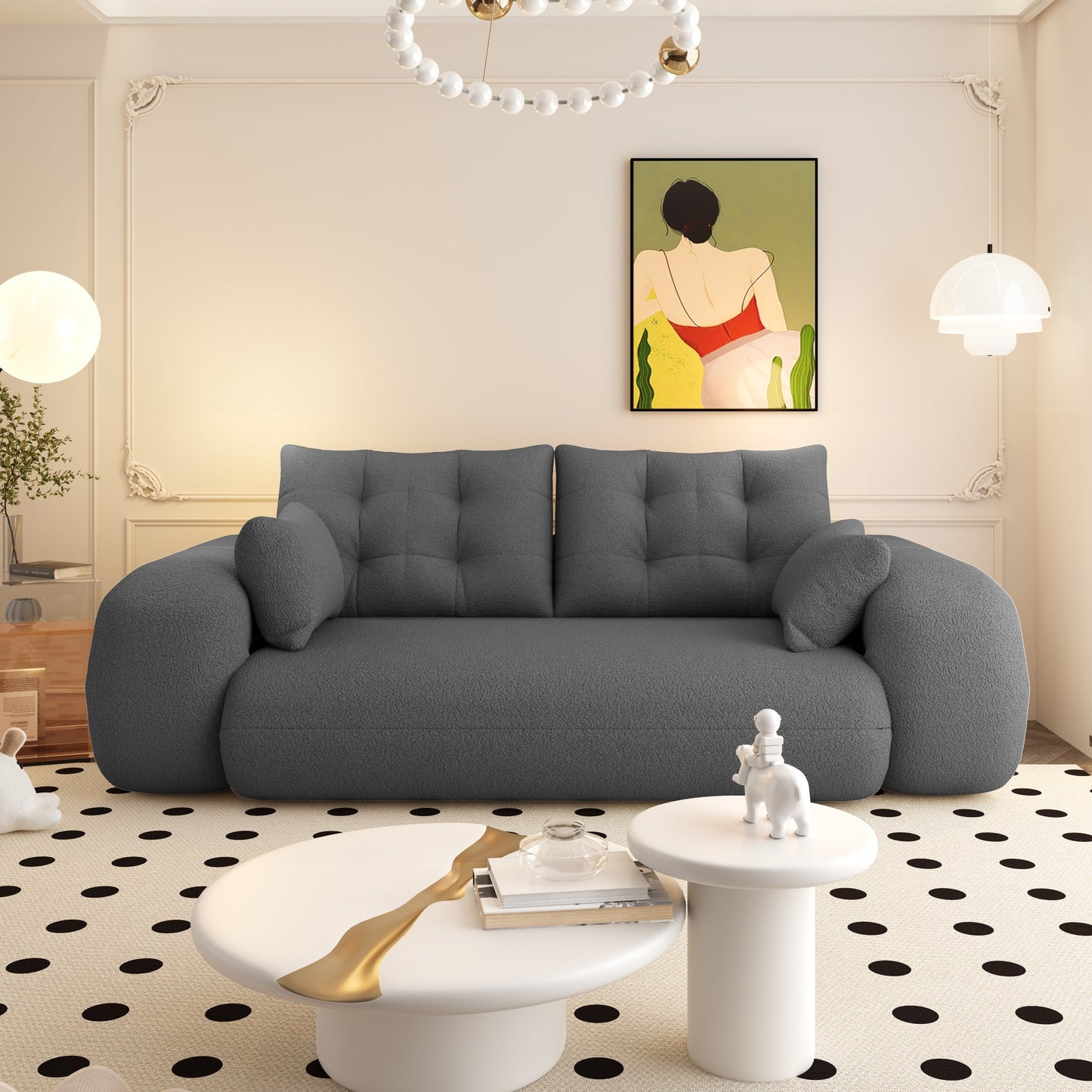 78.7 Human Dog Bed, Lazy Sofa Couch, 3-in-1 Foldable Sofa Bed