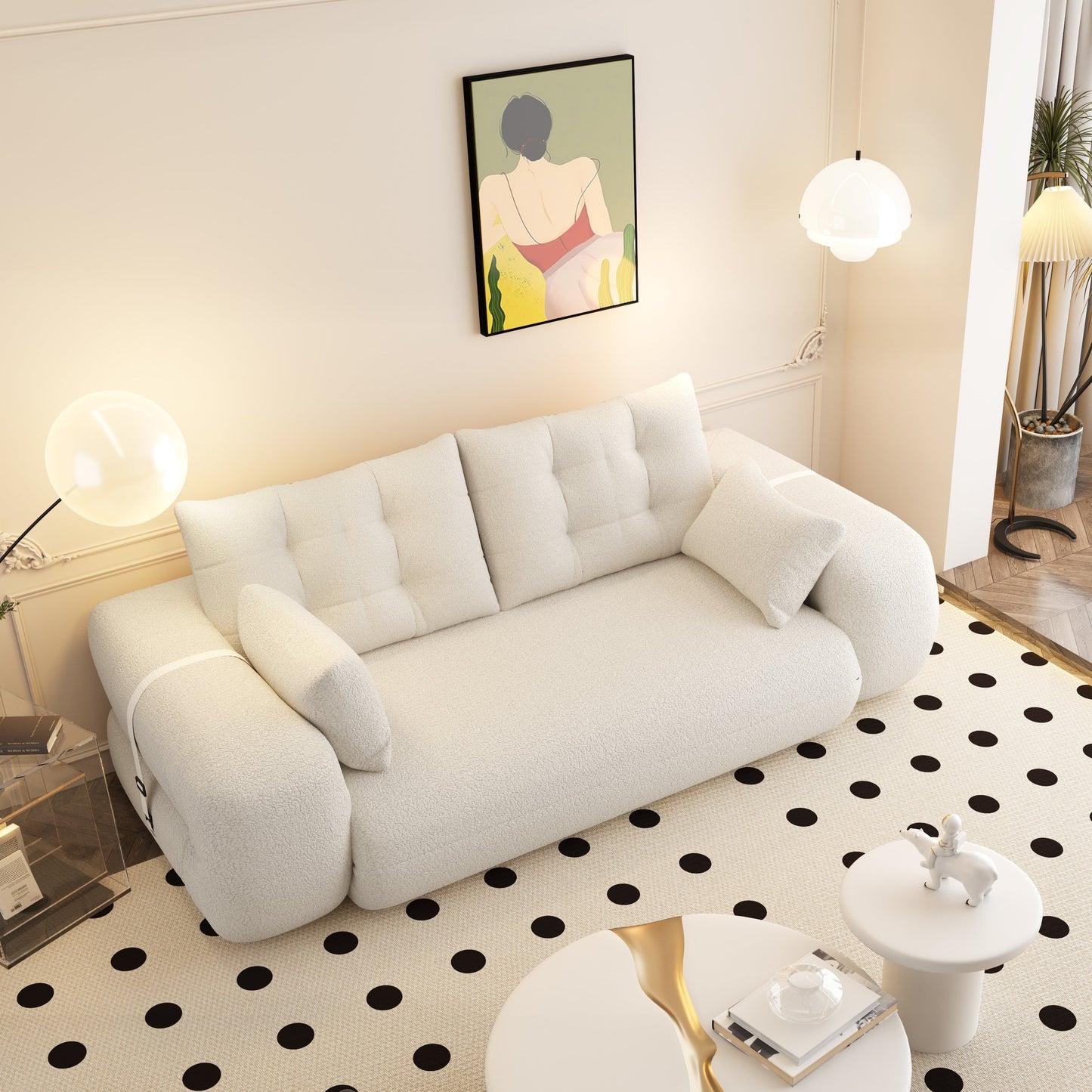 78.7 Human Dog Bed, Lazy Sofa Couch, 3-in-1 Foldable Sofa Bed