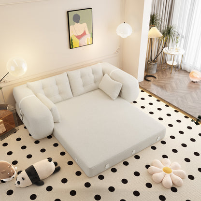 78.7 Human Dog Bed, Lazy Sofa Couch, 3-in-1 Foldable Sofa Bed