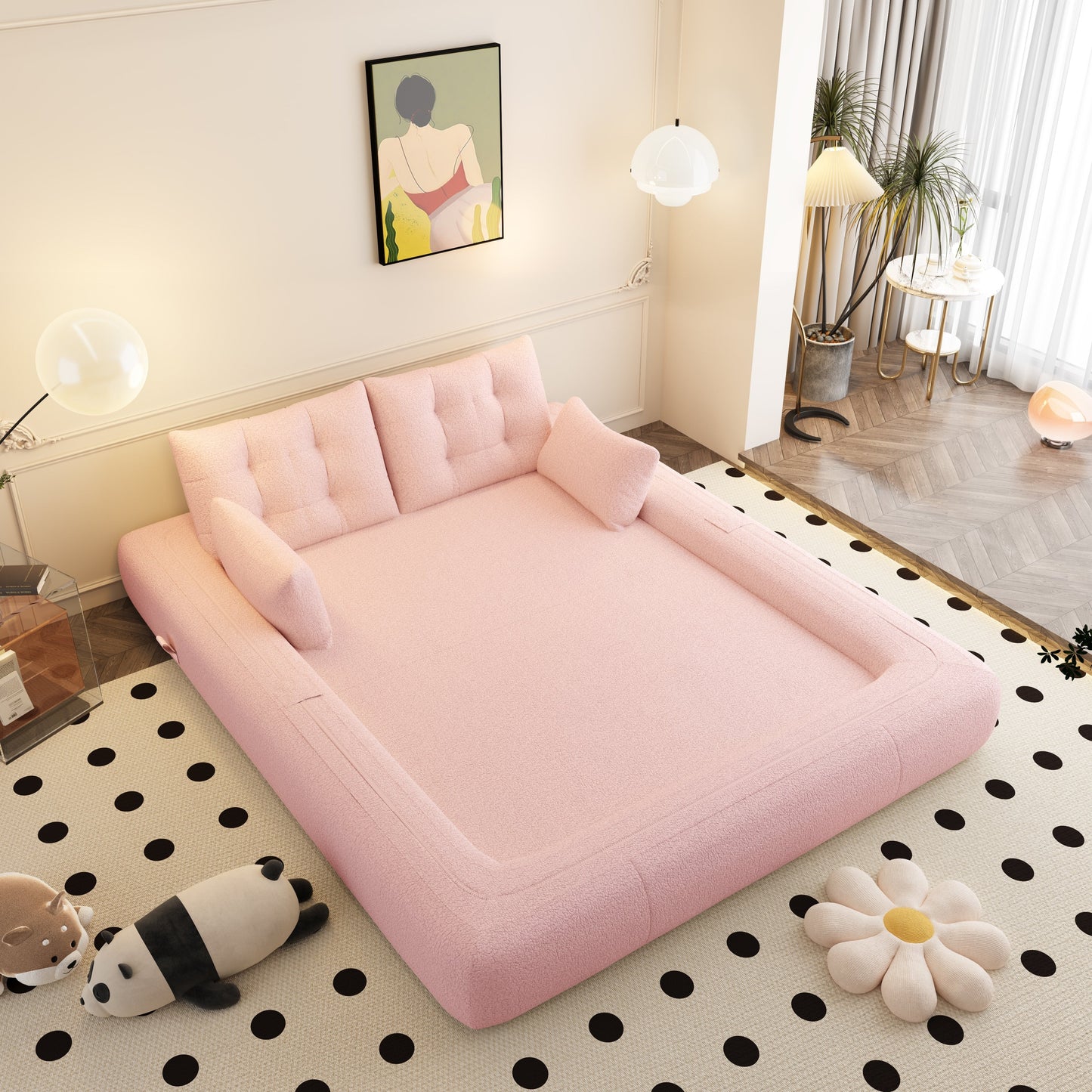 78.7 Human Dog Bed, Lazy Sofa Couch, 3-in-1 Foldable Sofa Bed