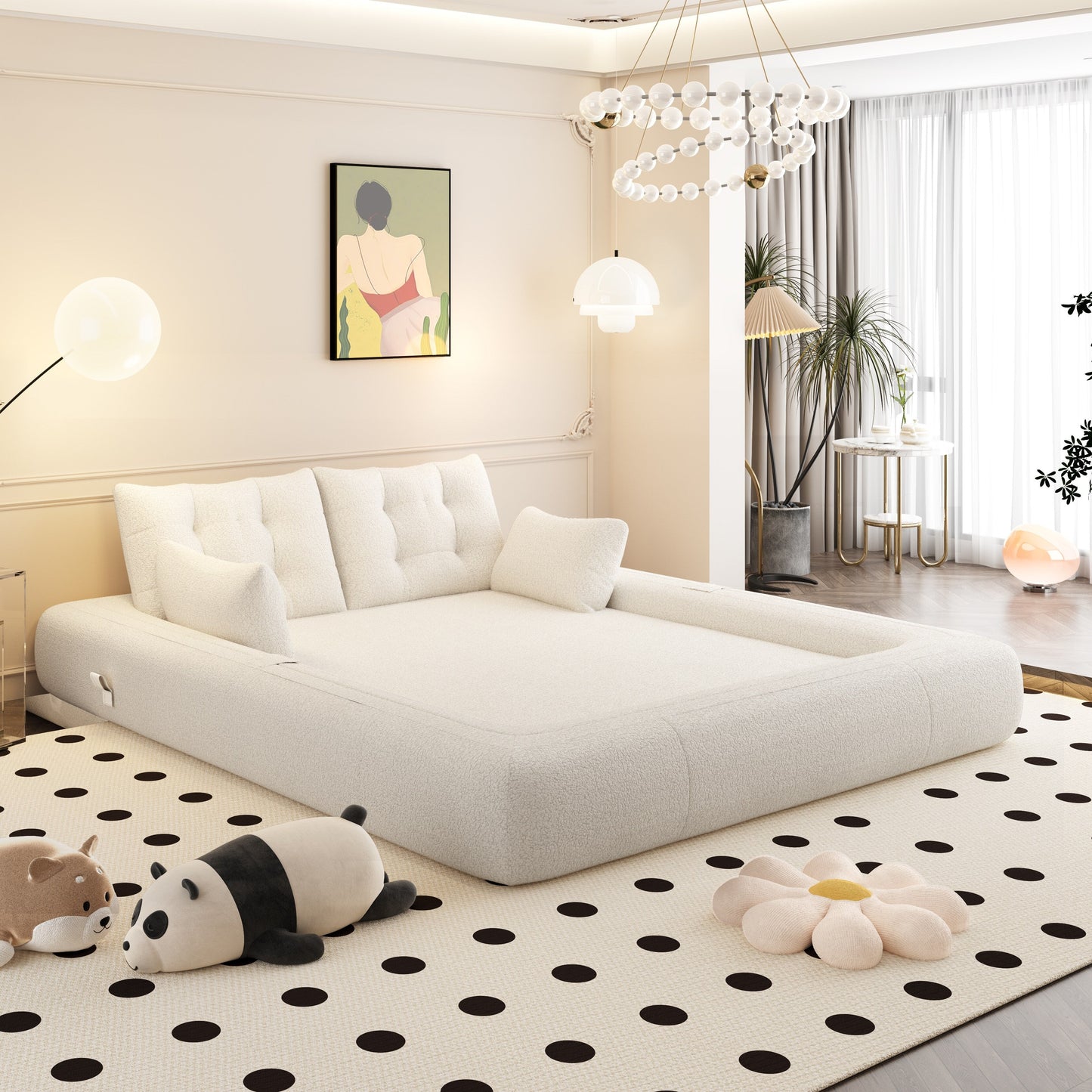 78.7 Human Dog Bed, Lazy Sofa Couch, 3-in-1 Foldable Sofa Bed