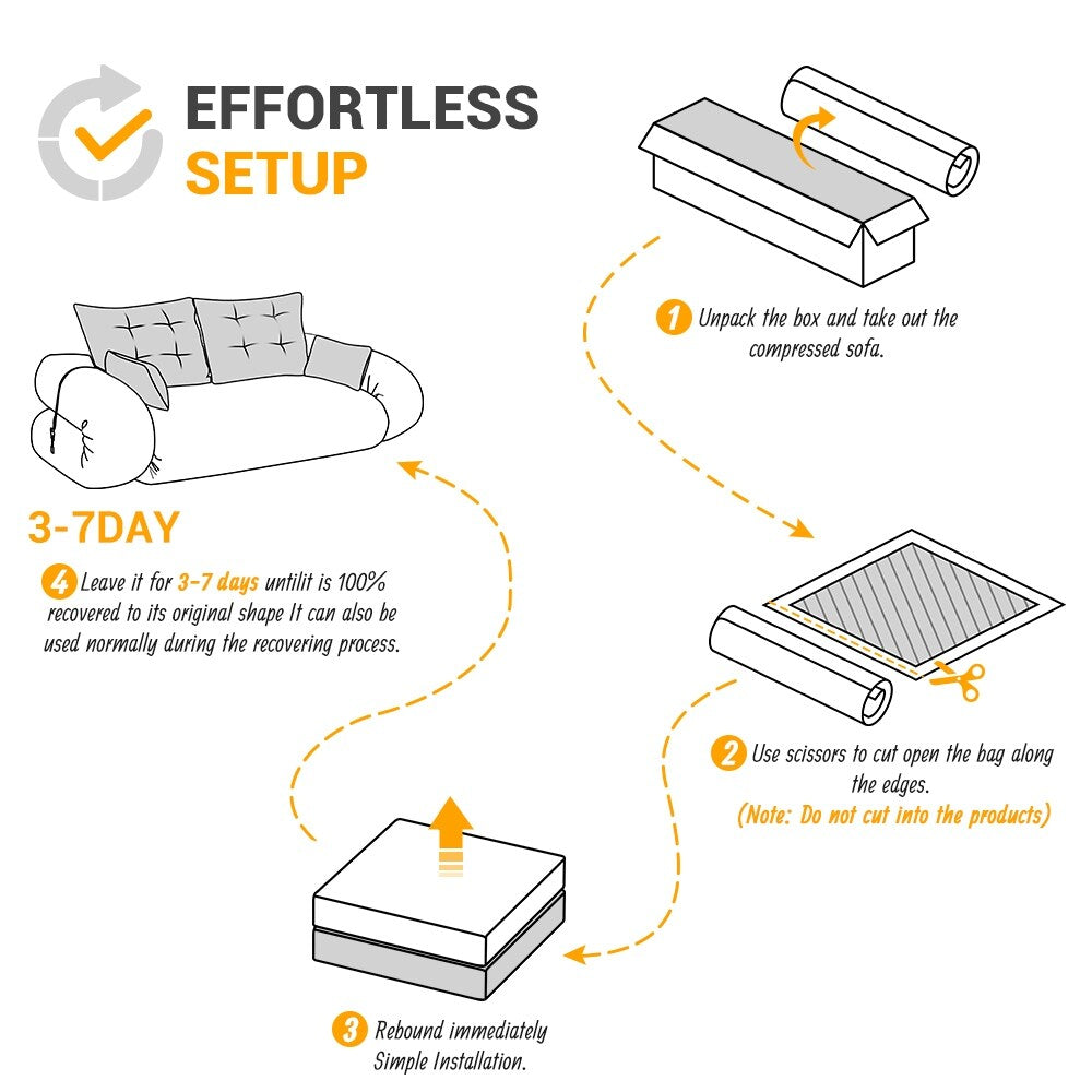 78.7 Teddy 3-Seater Sleeper Sofa Modular Floor, Convertible Lounge