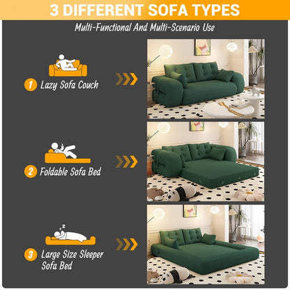 78.7 Teddy 3-Seater Sleeper Sofa Modular Floor, Convertible Lounge