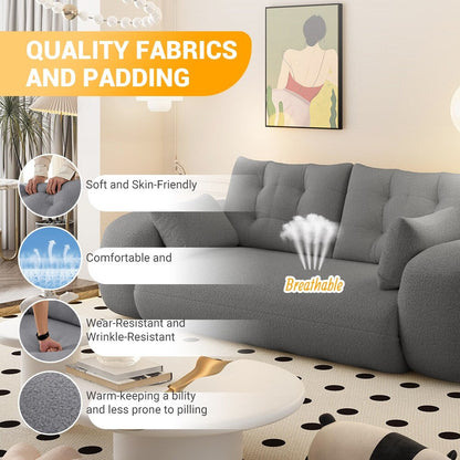 78.7 Teddy 3-Seater Sleeper Sofa Modular Floor, Convertible Lounge