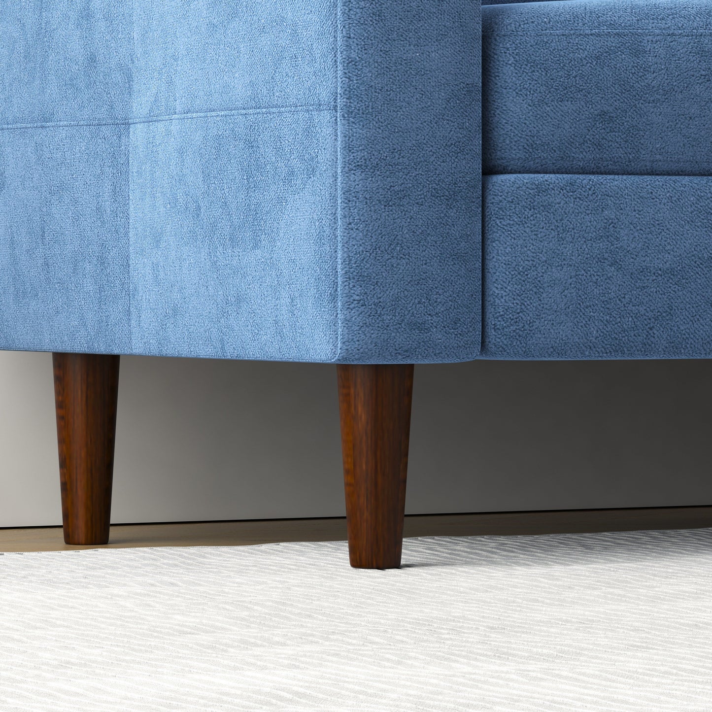78.7'' Fabric Convertible Sofa with Storage Ottoman