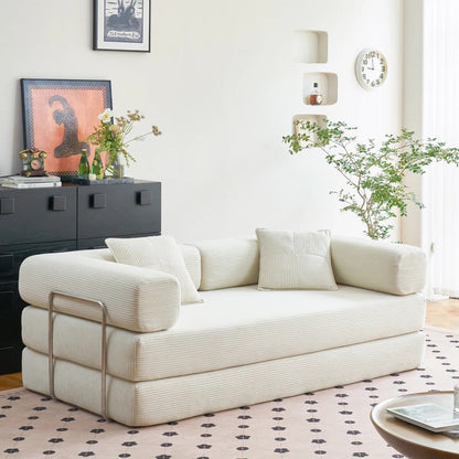 78.8Convertible Sleeper Sofa Bed With Pillow Compression Sofa Comfy Futon Couch Lounge Sleeper Bed