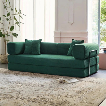 78.8Convertible Sleeper Sofa Bed With Pillow Compression Sofa Comfy Futon Couch Lounge Sleeper Bed