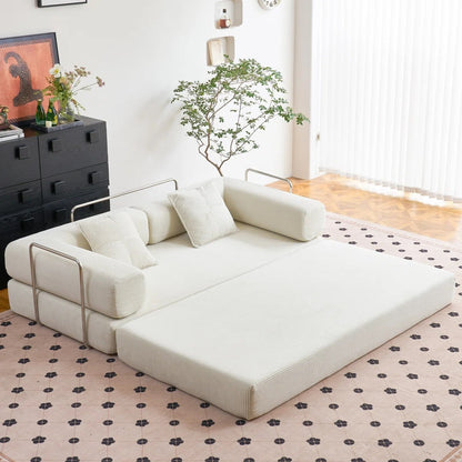 78.8Convertible Sleeper Sofa Bed With Pillow Compression Sofa Comfy Futon Couch Lounge Sleeper Bed