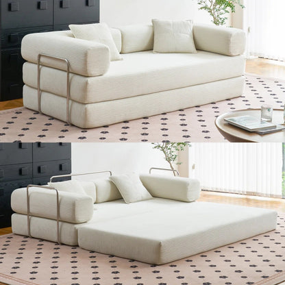78.8Convertible Sleeper Sofa Bed With Pillow Compression Sofa Comfy Futon Couch Lounge Sleeper Bed