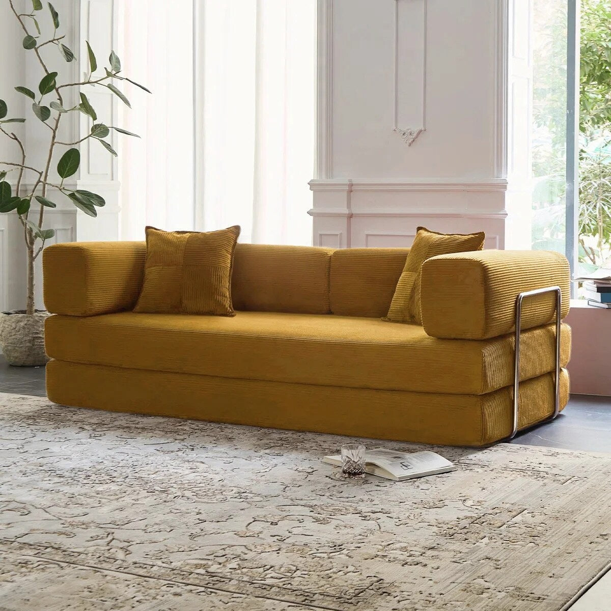 78.8Convertible Sleeper Sofa Bed With Pillow Compression Sofa Comfy Futon Couch Lounge Sleeper Bed