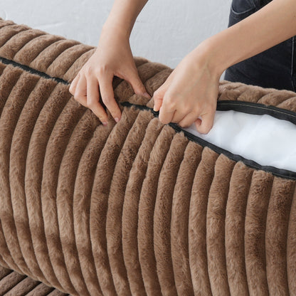 78'' Plush Fabric Loveseat Sofa Lounger Sleep Couch
