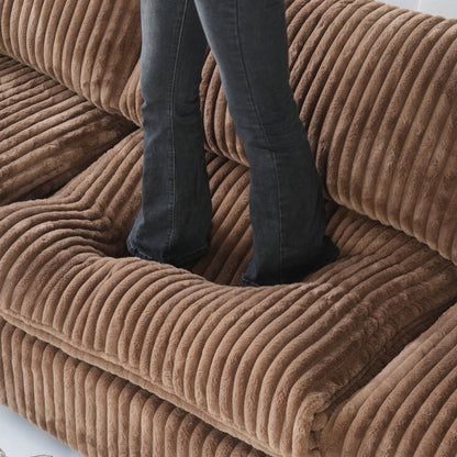 78'' Plush Fabric Loveseat Sofa Lounger Sleep Couch