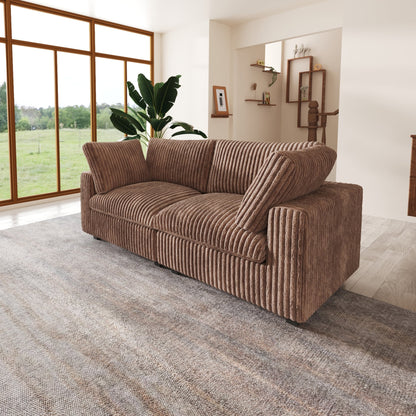 78'' Plush Fabric Loveseat Sofa Lounger Sleep Couch
