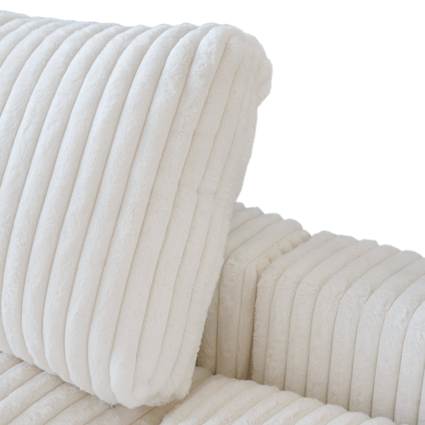 78'' Plush Fabric Loveseat Sofa Lounger Sleep Couch