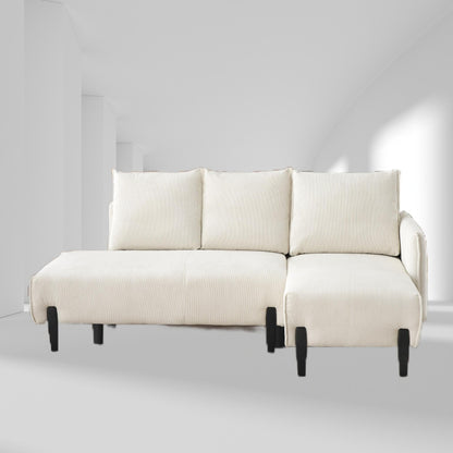 79.5-Inch Velvet Sofa - Mid-Century Design with 3 Throw Pillows