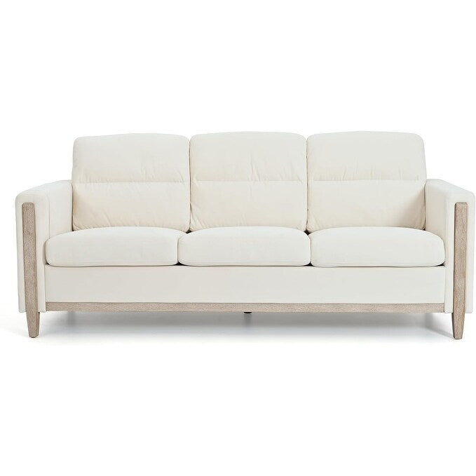 79.5 Sofa Couch Modern 3-Seater Sofa with Cushions Armrest Side Pocket for Living Room