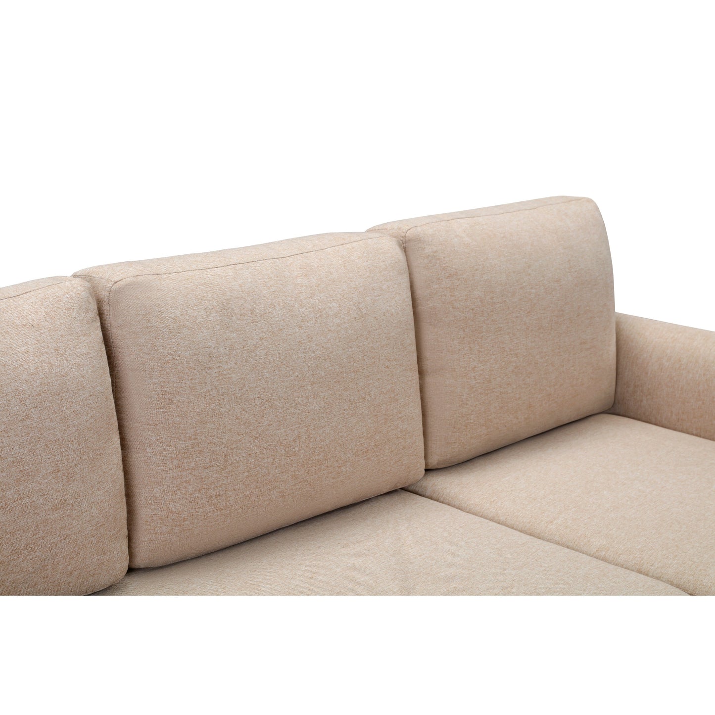79.5'' Fabric L-Shaped 3-Seater Sleeper Sofa with Chaise, Pull-Out Bed, and Upholstered Design