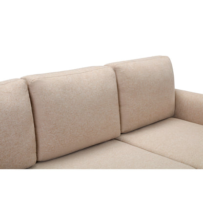 79.5'' Fabric L-Shaped 3-Seater Sleeper Sofa with Chaise, Pull-Out Bed, and Upholstered Design