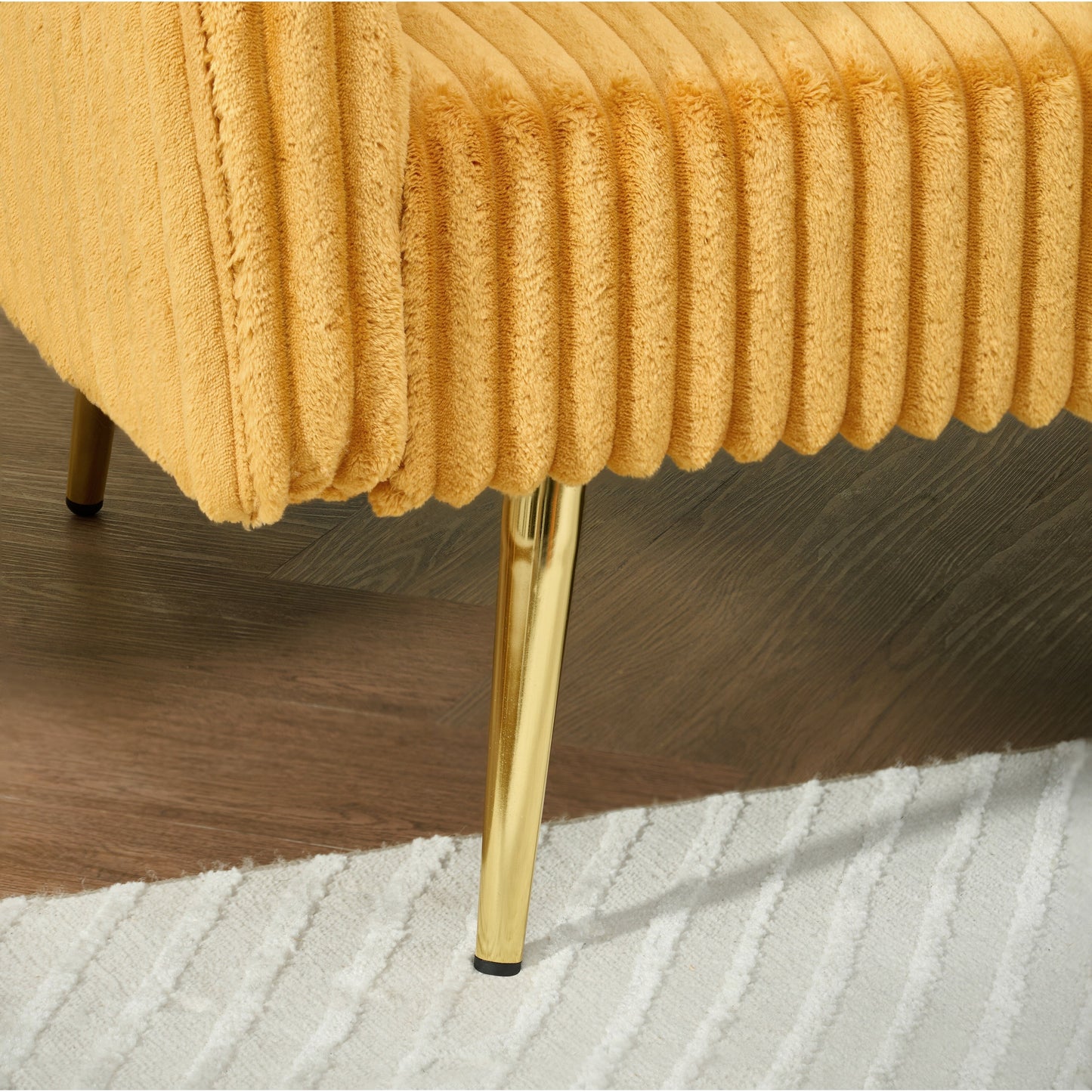 79 Corduroy Foldable Sofa Bed with 3-Position Armrests, High-Resilience Foam, and Metal Legs