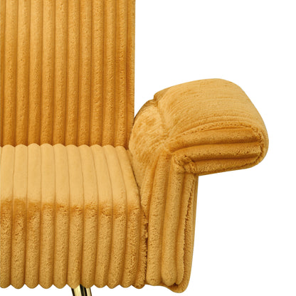 79 Corduroy Foldable Sofa Bed with 3-Position Armrests, High-Resilience Foam, and Metal Legs