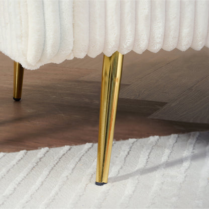 79 Corduroy Foldable Sofa Bed with 3-Position Armrests, High-Resilience Foam, and Metal Legs