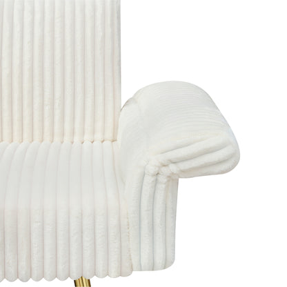 79 Corduroy Foldable Sofa Bed with 3-Position Armrests, High-Resilience Foam, and Metal Legs