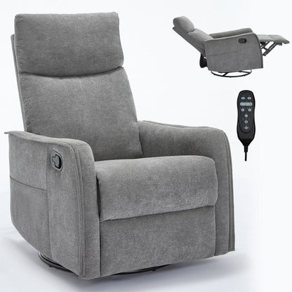 8 Point Vibration 360° Swivel Massage Chair, Adjustable Backrest Manual Recliner Chair with Massage and Lumbar Heating