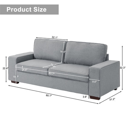 80.1 Wide Linen Corduroy Loveseat Living Room Sofa Couch