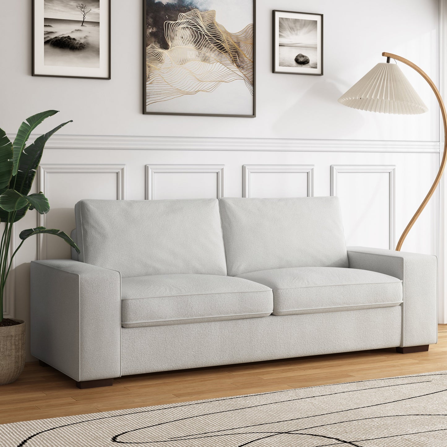 80.1 Wide Linen Corduroy Loveseat Living Room Sofa Couch