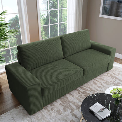 80.1 Wide Linen Corduroy Loveseat Living Room Sofa Couch