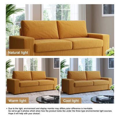 80.1 Wide Linen Corduroy Loveseat Living Room Sofa Couch