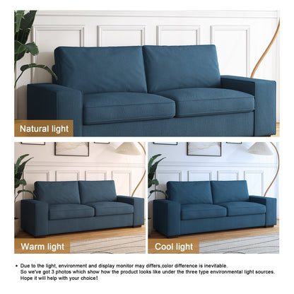 80.1 Wide Linen Corduroy Loveseat Living Room Sofa Couch