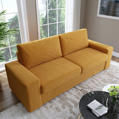 80.1 Wide Linen Corduroy Loveseat Living Room Sofa Couch
