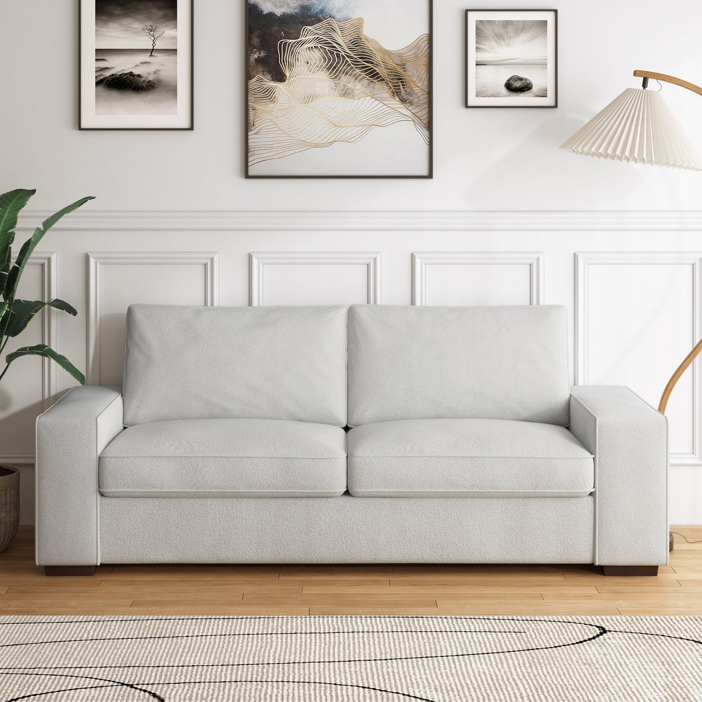 80.1 Wide Linen Corduroy Loveseat Living Room Sofa Couch