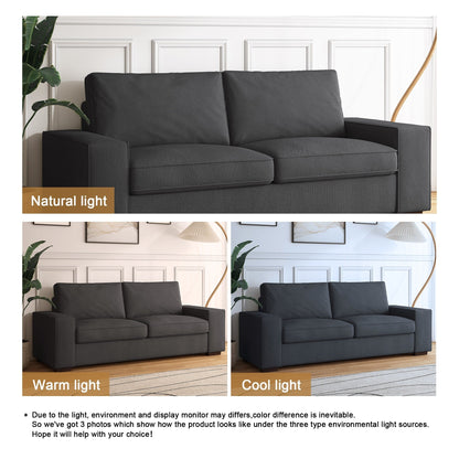 80.1 Wide Linen Corduroy Loveseat Living Room Sofa Couch