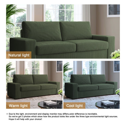 80.1 Wide Linen Corduroy Loveseat Living Room Sofa Couch