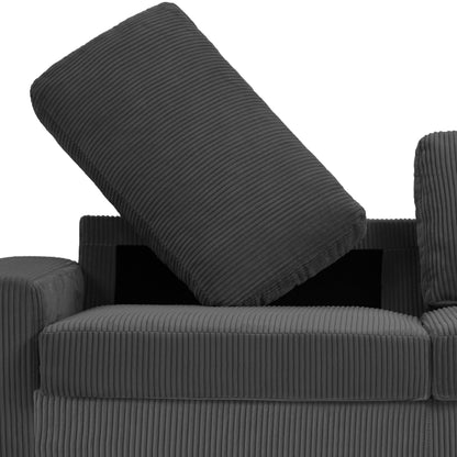80.1 Wide Linen Corduroy Loveseat Living Room Sofa Couch