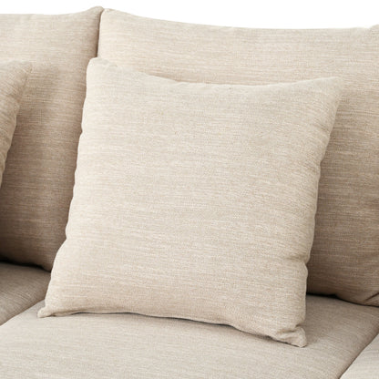 80.5 Polyester 3-Seater Sofa,Solid Wood Trim - Premium Comfort for Living Room or Study