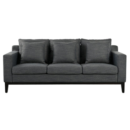 80.5 Polyester 3-Seater Sofa,Solid Wood Trim - Premium Comfort for Living Room or Study