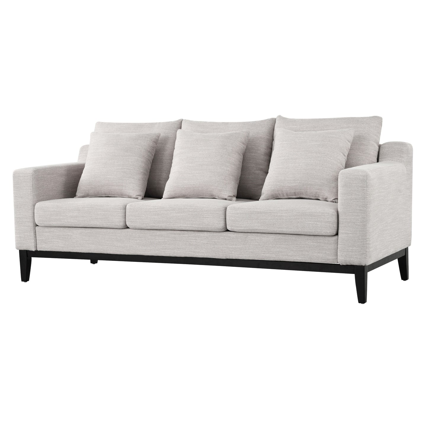 80.5 Polyester 3-Seater Sofa,Solid Wood Trim - Premium Comfort for Living Room or Study