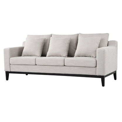 80.5 Polyester 3-Seater Sofa,Solid Wood Trim - Premium Comfort for Living Room or Study