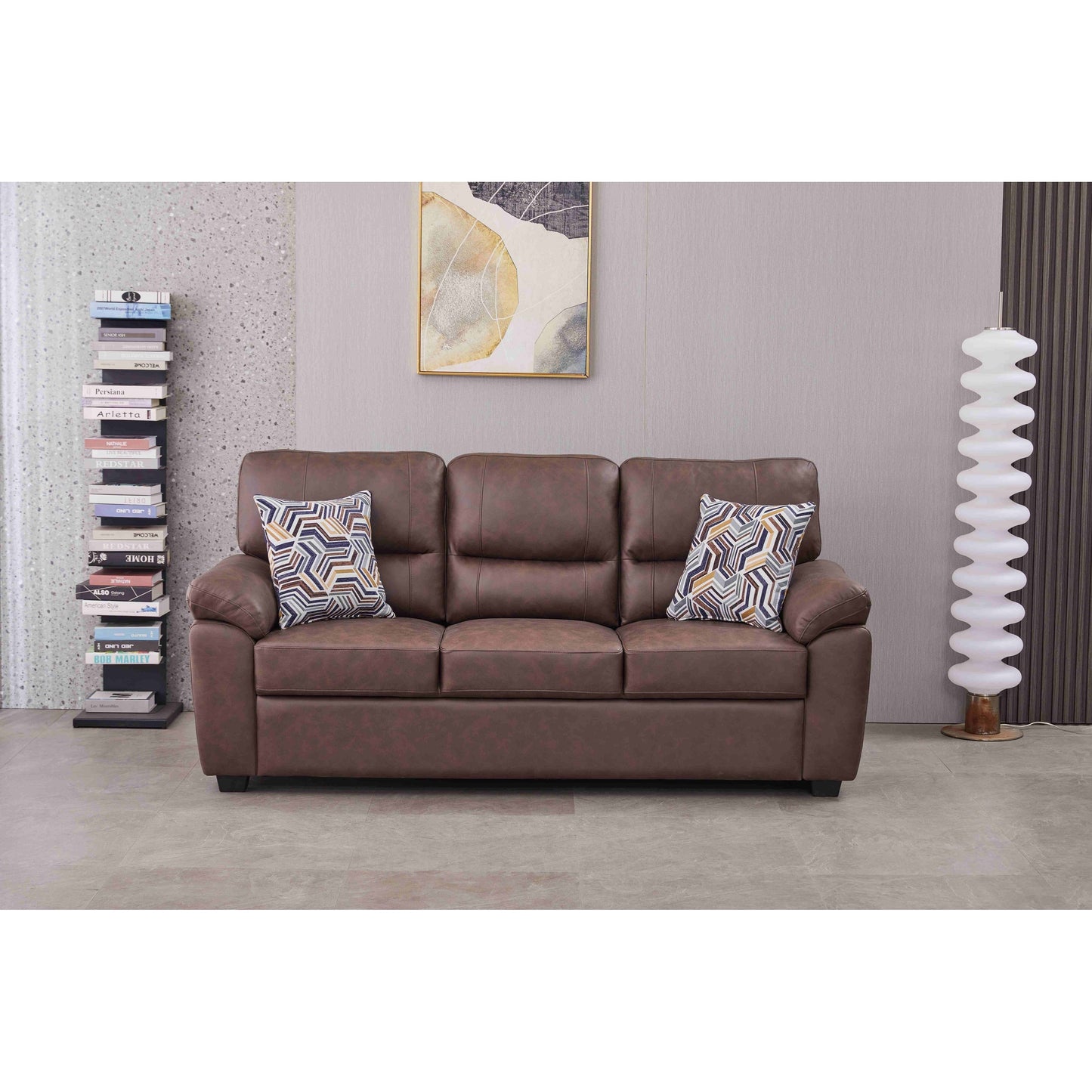 80.5'' Wide Faux Leather Sofa