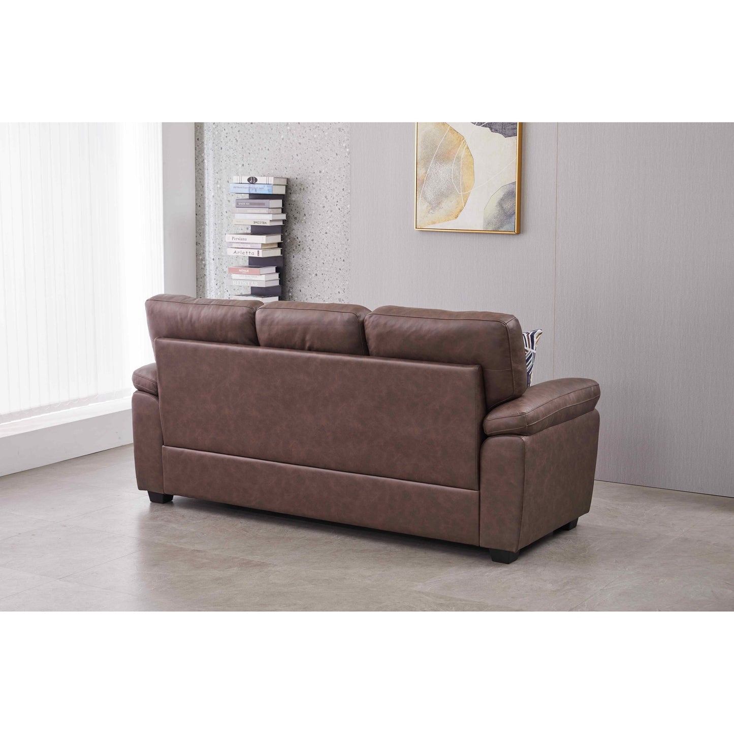 80.5'' Wide Faux Leather Sofa