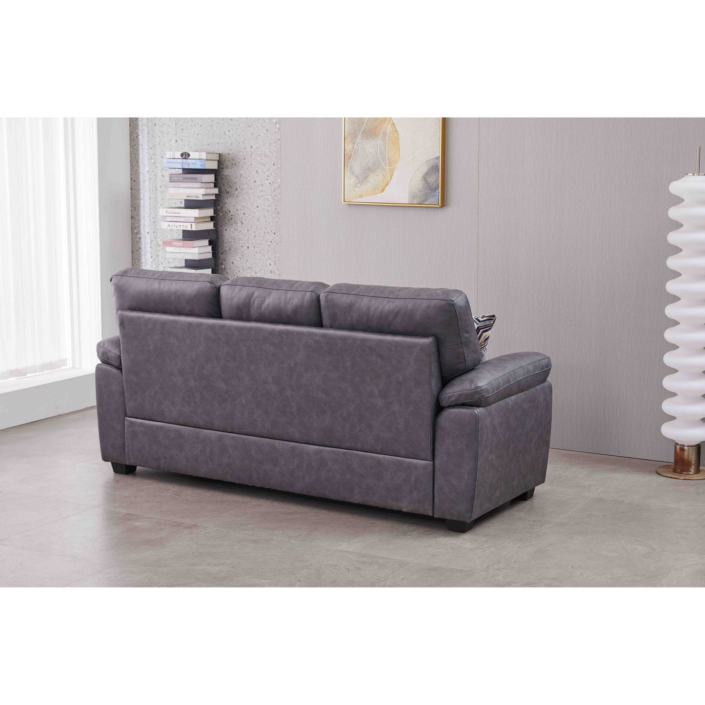 80.5'' Wide Faux Leather Sofa