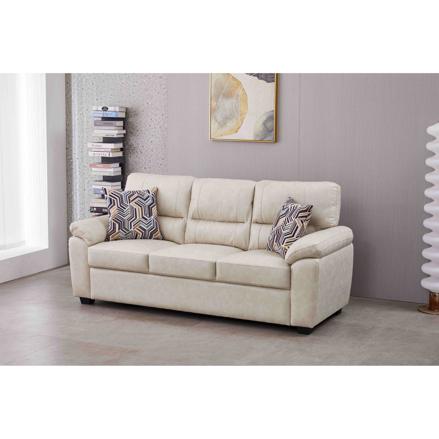 80.5'' Wide Faux Leather Sofa